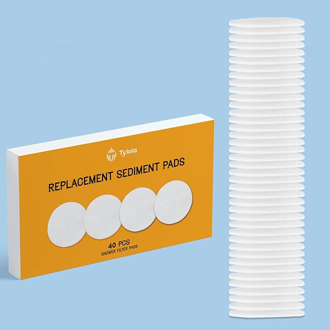 Shower Filter Sediment Pads for SF400 & SF500 & Tylola Omni Replacement Cartridge. At just $0.25 per Pack, Meets Frequent Replacement.Bid Farewell to Rust, Sand, Dust, and Impurities Forever.(40 PCS)