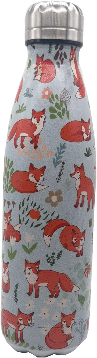 Fox Insulated Sport Water Bottles Stainless Steel Travel Mugs BPA Free Tumbler For Outdoor Camping Travel 20oz