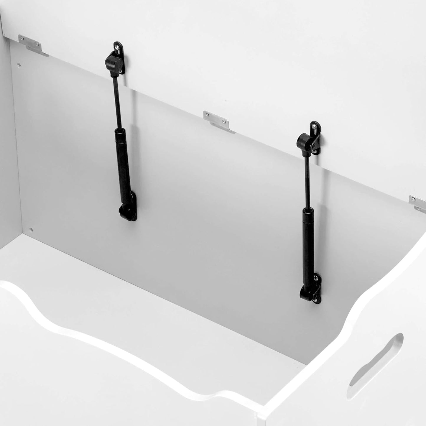 Amazon Basics Kids Toy Box, Wooden Organizer Storage Chest,White, 30" x 18" x 19"