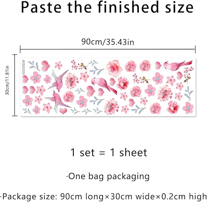 Stylish Wall Sticker - 90cm x 35.43inch, One Set Per Bag, Easy to Apply Decorative Vinyl