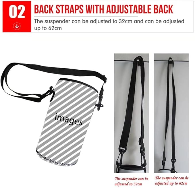 Jndtueit Basketball Water Pouch Holder, Soccer Bottle Cooler Cover Holder Strap for Outdoor Sports Gym Camping Walking