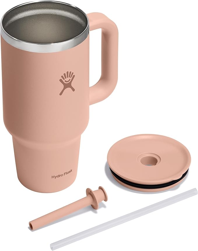 Hydro Flask Travel Tumbler Stainless Steel Vacuum Insulated Tumbler with Lid and Straw for Cold Water and Drinks for Sports, School, Work, Car, Travel, Weekends