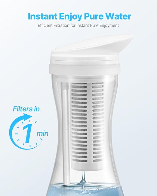 VEVOR Pitcher Water Filter Replacements, 3-Pack Water Filters for Pitchers and Dispensers, No BPA, Last 3 Months or 211 Gallons, Reduce Chlorine, Rust, Odors, PFOA/PFOS, for Water Filter Pitcher 6287