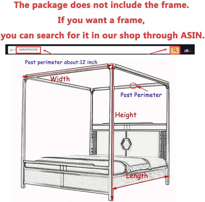 Elegant Lace Princess 4 Corner Post Mosquito Net Romantic for Girls Women Bed Curtain Canopy for Adult Wedding Bedroom Kids Rooms Decoration (Coffee, Full)