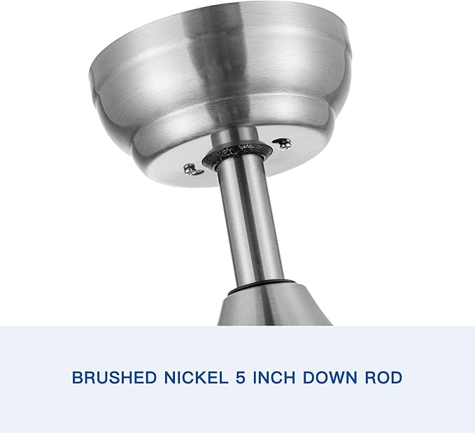 NicBex Ceiling Fan 42 Inch Ceiling Fan with Lights Ceiling Fans with Remote Control and 3 Retractable Blades Ceiling Fan with 6 Gear Wind Speed for Bedroom, Living Room, Silver White