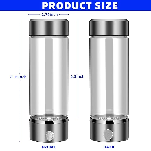 Purify Hydrogen Water Bottle Generator,Rechargeable Hydrogen Water Bottle with SPE/PEM Technology,Portable Hydrogen Water Lonizer Machine for Travel and Drinking