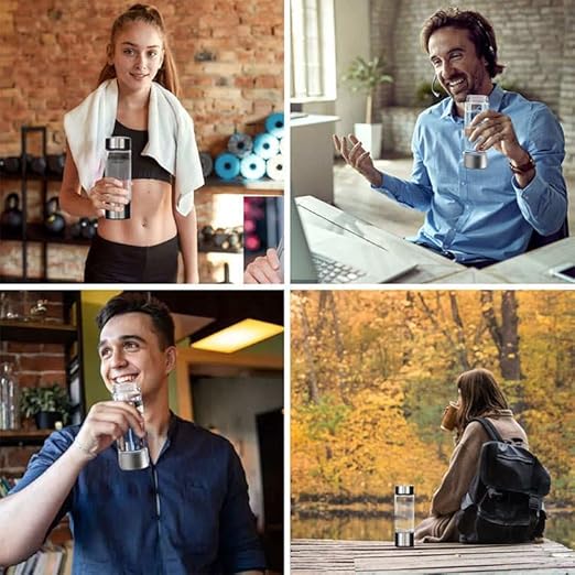 WaterPanda 420 ML Hydrogen Water Bottle - Portable Rechargeable Hydrogen Water Bottle - Healthy Drinking Water in Just 3 Min