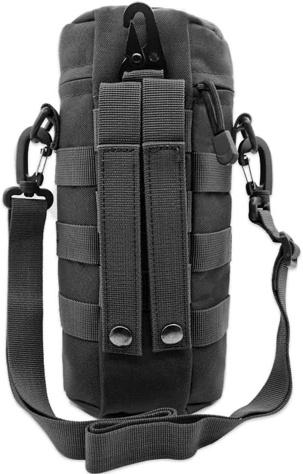 Outdoor Military Tactical Water Bottle Bag, Multi-Function Mount Water Bottle Bag for Camping Trip, with Adjustable Shoulder Strap, Large-Capacity Water Bottle Bag on Waist