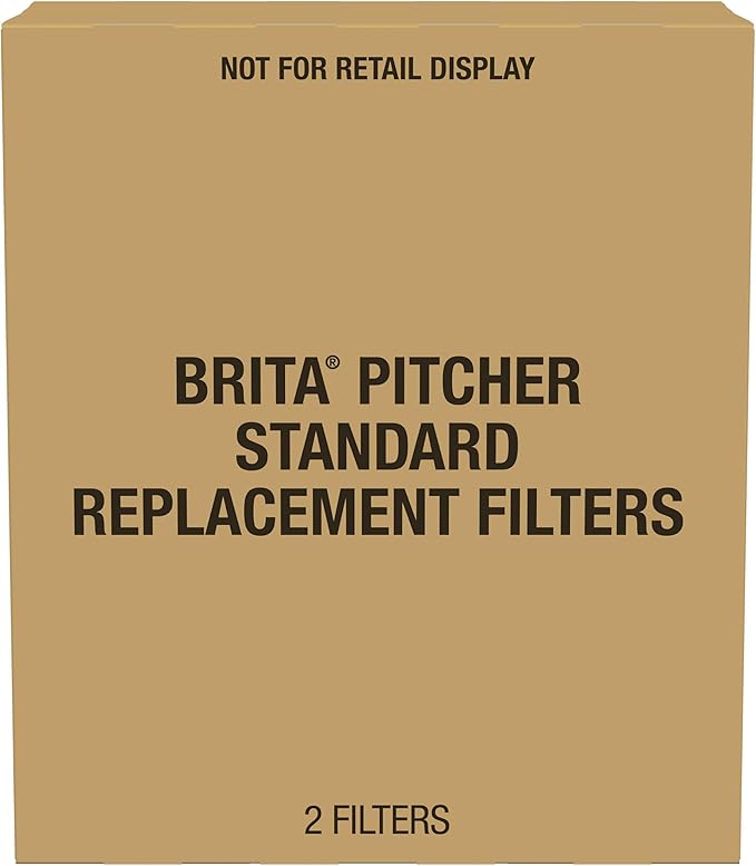 Brita Standard Water Filter for Pitchers and Dispensers, BPA-Free, Reduces Copper, Cadmium and Mercury Impurities, Lasts Two Months or 40 Gallons, Includes 2 Filters
