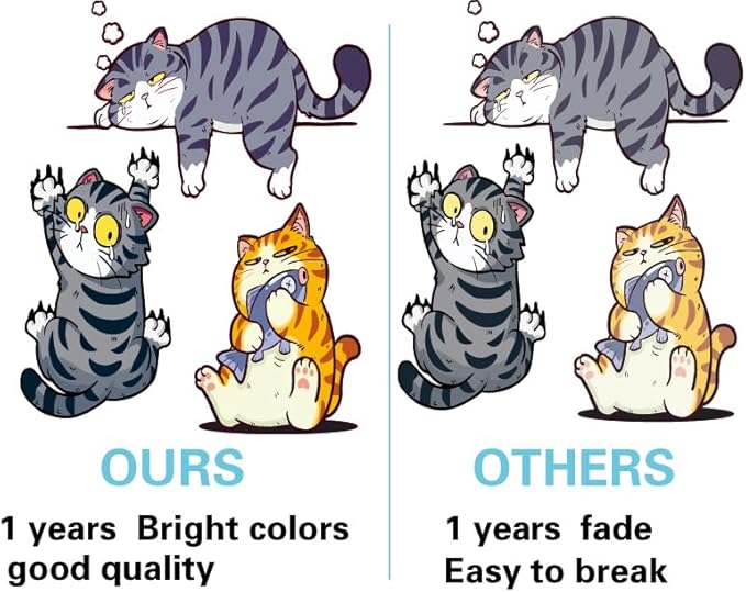 Cat Car Sticker Car Window Sticker 3D for Car Window Bumper Cute Car Decal for Car Window Door Bumper Car Accessories Decoration 3 Pack Personalized Unique