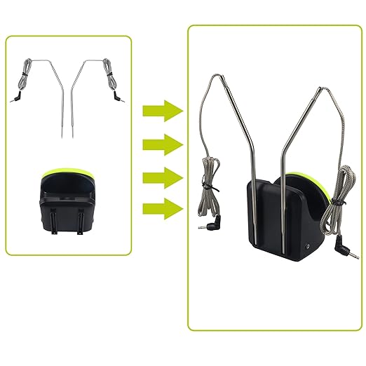 AIMILAR Remote Meat Thermometer for Cooking - Dual Probes Digital Meat Temperature Thermometer Magnetic for Grilling and Smoking with Clip Timer Alarm for Kithen Oven