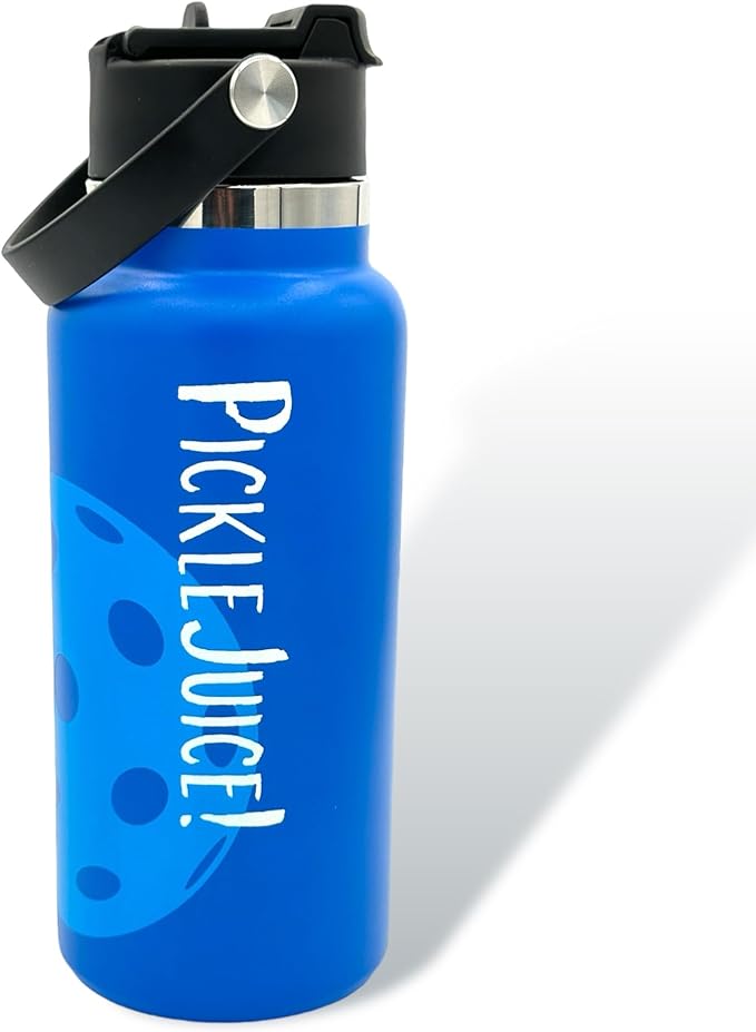 Maui Pickleball Co.™ Pickleball Water Bottle 32oz, Pickleball Gifts, Insulated Stainless Steel Water Bottle, Funny Water Bottle, PickleBall Accessories Sip/Straw Lid, Viral TikTok Product