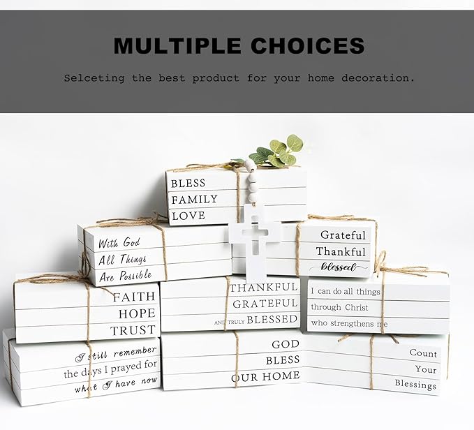 Decorative Books for Home Decor, Fake Books for Decoration, Wooden Faux Books for Decoration, Farmhouse Book Decor (I Still Remember ...)