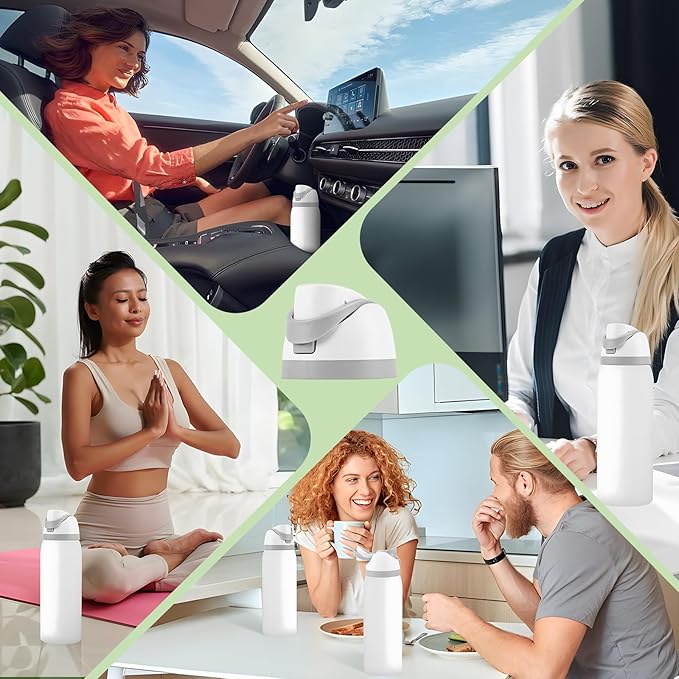 Replacement Cap for Owala Freesip Bottle, Replacement Accessories for Owala Free Sip, One Button Water Bottle Top Lid Compatible with Owala Cup 16oz 24oz 32oz 40oz, BPA-Free, No Water Leakage, White