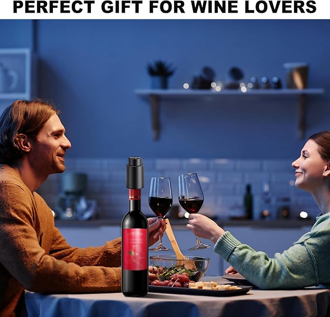 Wine Bottle Stoppers,2-in-1 Vacuum Wine Stopper,Reusable Wine Savers, Wine Preserver Vacuum Pump Corks Keep Wine Really Fresh, Best Gift Accessories (1 Pack)