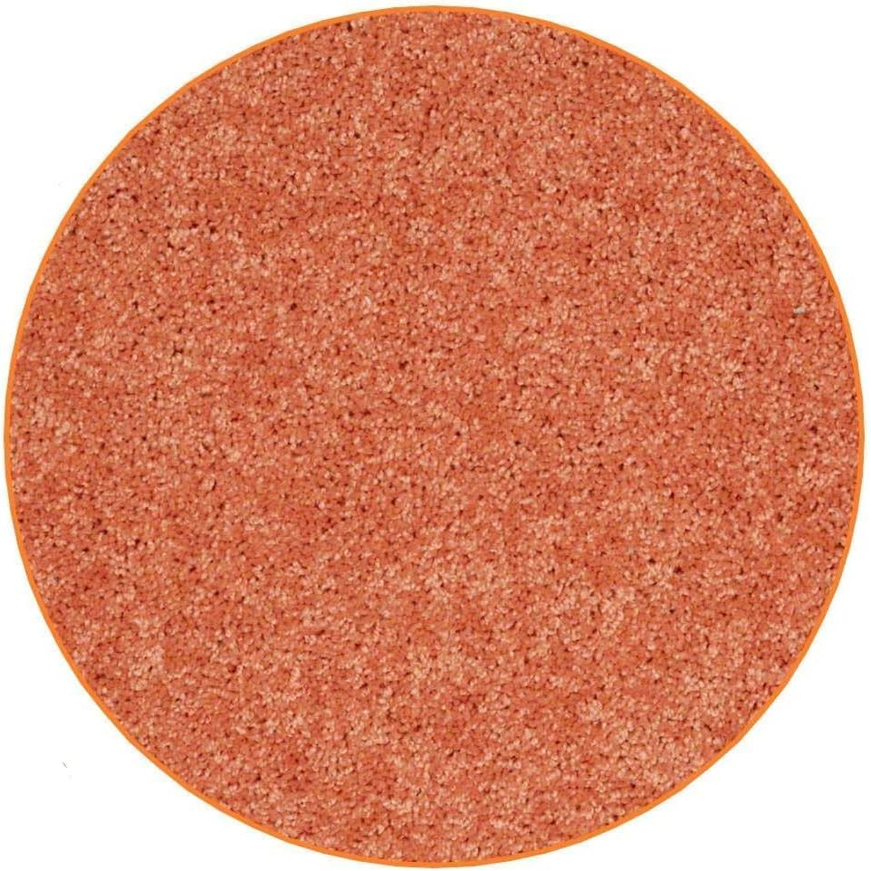 KOECKRITZ Soft and Colorful Kids Classroom Area Rugs (Passes Flammability Pill Test) Many Sizes and Bright Colors to Select from (3' Round, Tangerine)