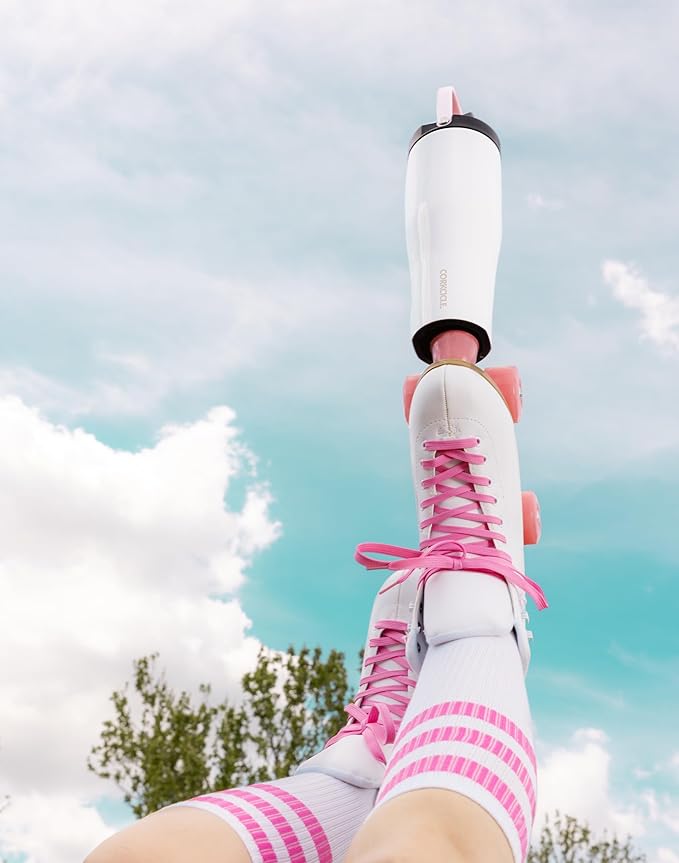 Corkcicle Go Cup XL Insulated Tumbler with Lid and Straw, Unicorn Magic, 30 oz – Reusable Water Bottle Keeps Beverages Cold for 12hrs – Cupholder Friendly Tumbler, Leak-Proof Design