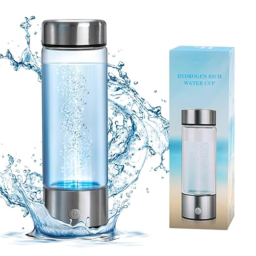 Hydrogen Water Bottle Water Bottle Generator for Health & Fitness - 3Min Electrolysis, Rechargeable, Portable Gift for Love, Filtered, Suitable for Travel & Exercise