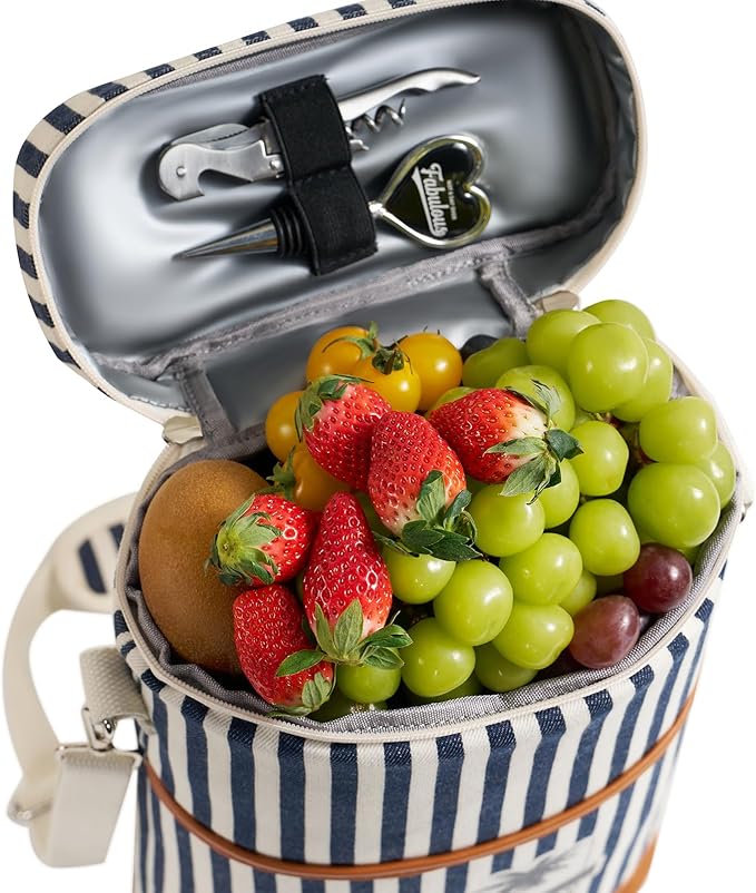 AW BRIDAL Personalized Gifts for Women Funny Birthday Gifts for Sister Mother's Day Gifts - Not A Day Over Fabulous Wine Cooler Bag with Tumblers