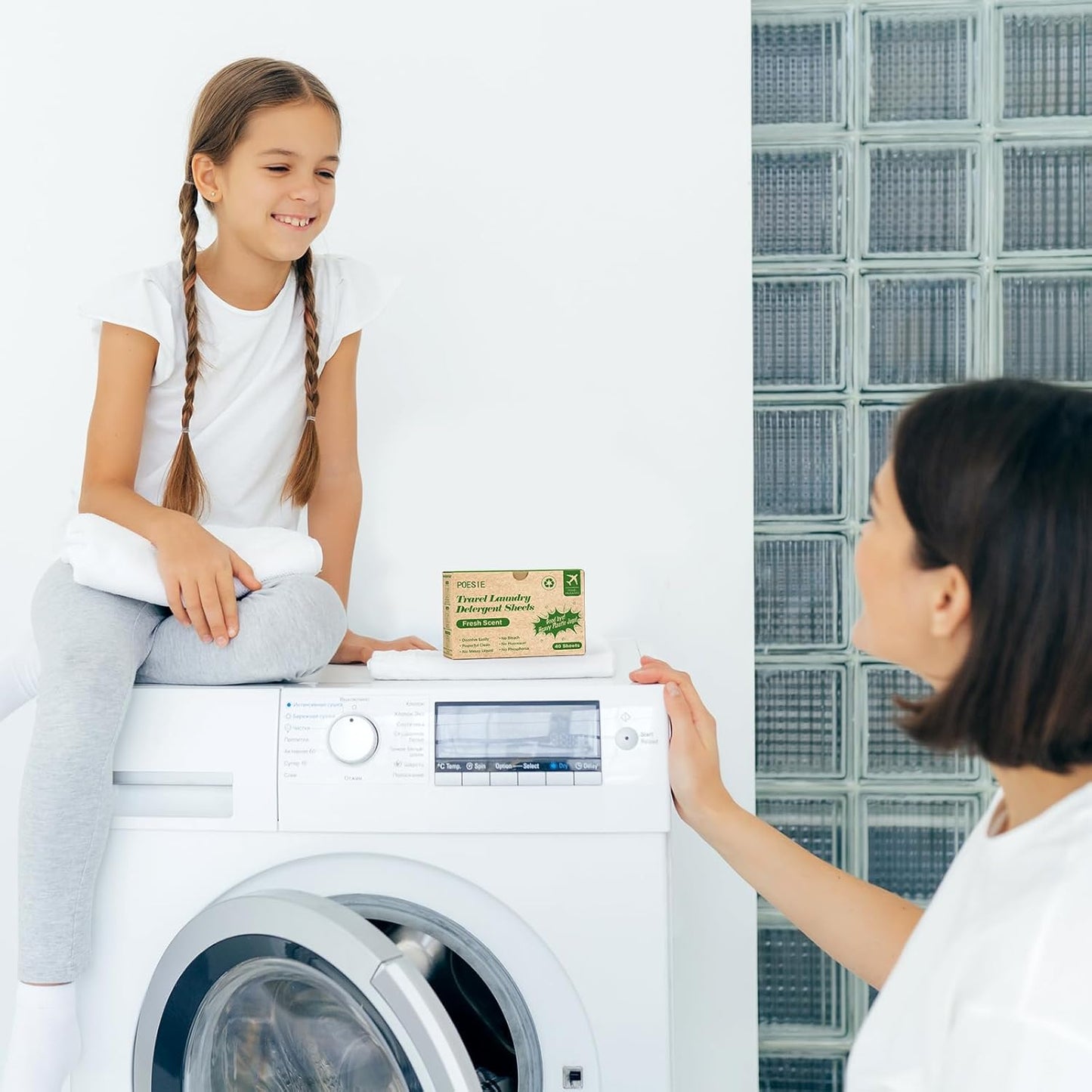 Poesie Travel Liquidless Laundry Detergent Sheets Portable Laundry Strips Travel Dorm Home Fresh Scent 3 Box Total 120 Sheets