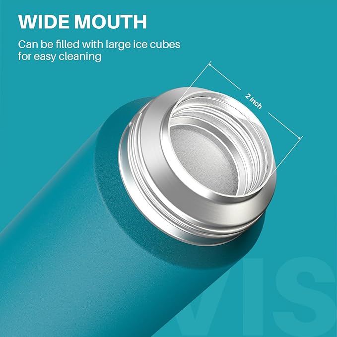 Insulated Sports Water Bottle, Stainless Steel Water Bottles with Locking Flip Top Lid, Insulated Bottle with Double-Wall Vacuum Insulation for Fitness and Outdoor Enthusiasts