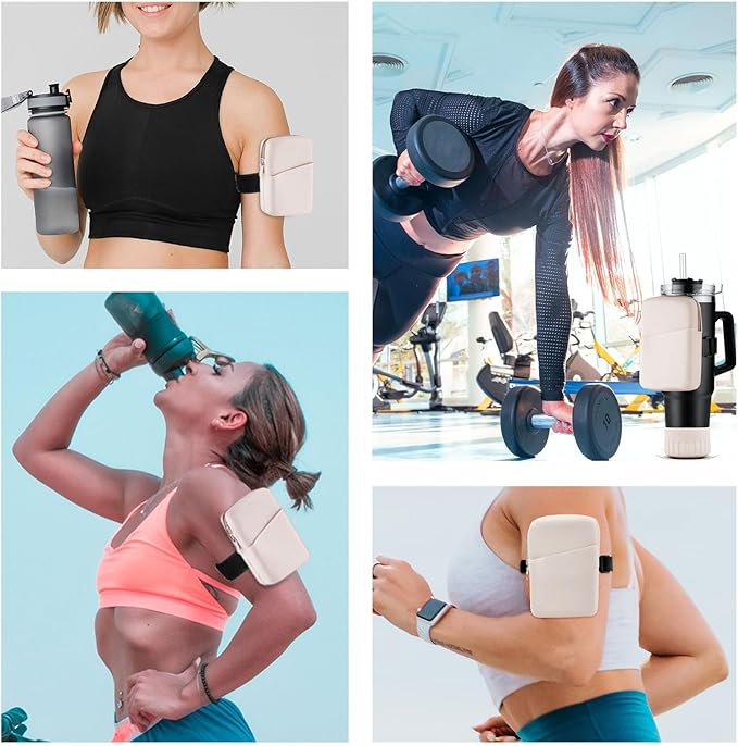 SAVITA Pouch Bag for Stanley Cup, Adjustable Water Bottle Pouch with Prevent from Skidding Cup Base Gym Water Bottle Pouch for Stanley Quencher Adventure 40oz & Stanley IceFlow 20oz 30oz