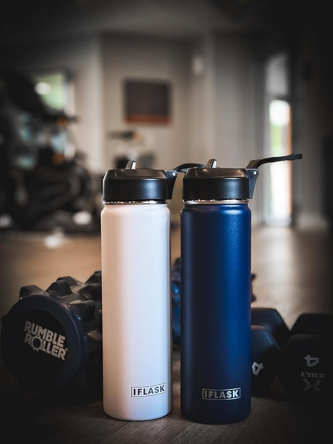 Sport Travel Outdoor Water Bottle with Spout and Straw Lids | Leak Proof | Insulated Stainless Steel Double Walled | BPA and Sweat free | Hot & Cold | For Kids Men & Women (Pink, 22 oz)