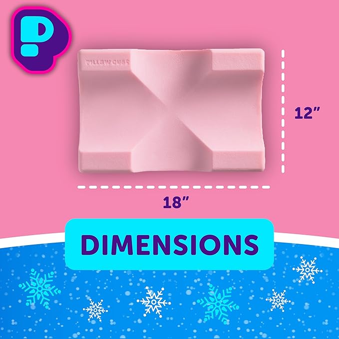 Pillow Cube Ice Knee Cube - Cooling Knee Pillow for Side Sleepers, Hip Pain Relief, Between Leg Pillow, Thigh Pillow, Leg Support - 12"x18"x5"