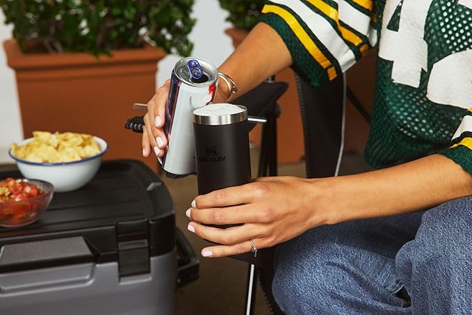 STANLEY Everyday Slim Can Cooler Cup for 10 oz | Steel Drink Holder for Beer, Seltzers, Soda, and Energy Drinks| Hold-Tight Tabs | Dishwasher Safe | Doubles as Tumbler