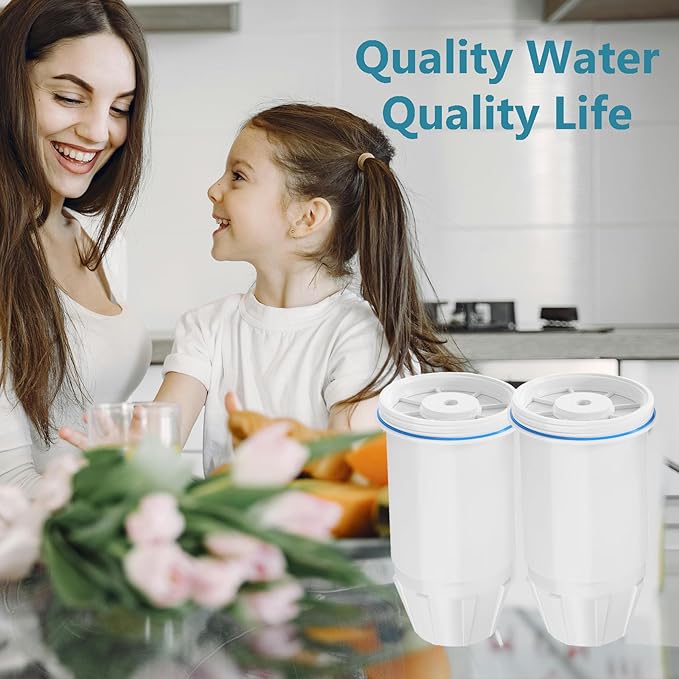 Upgraded Water Filter Replacement for Zero Pitchers and Dispenser ZR-001 ZR-004 ZP-006 ZR-017, Multi-Stage Filter System Reduce Lead, Chromium, PFOA/PFOS Contaminants and TDS,2 pack