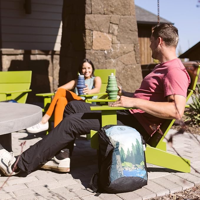 HYDAWAY Collapsible Water Bottle - 25oz I Reusable Water Bottle with Flip Top Lid for Travel, Hiking, Backpacking I Portable & Leakproof, Food-Grade Silicone, BPA Free, Collapses to 1.5” (Bluebird)