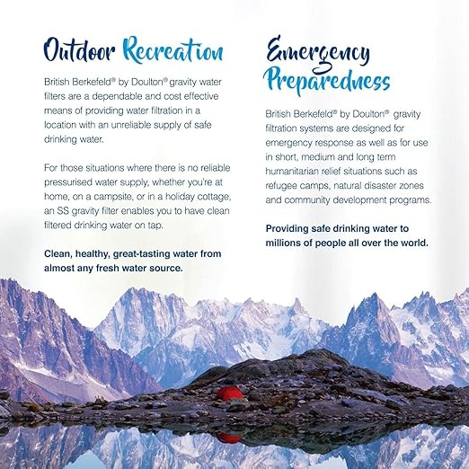 Doulton W9361122 Gravity Water Filter System Stainless Steel with 4x Super Sterasyl Candle Filters