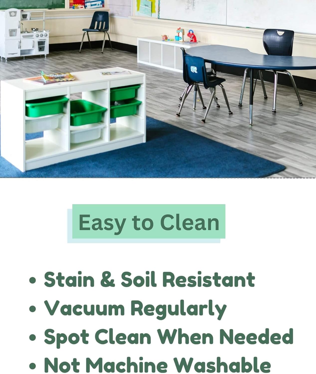 KOECKRITZ Soft and Colorful Kids Classroom Area Rugs (Passes Flammability Pill Test) Many Sizes and Bright Colors to Select from (10' x 10', Froggy)