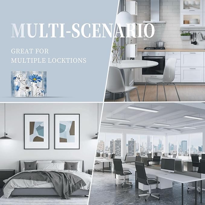 Rustic Teal Blue Daisy Floral Farmhouse 3 Gang Light Switch Covers Triple Toggle Wall Plate Decorative Switchplate Electrical Faceplate for Country Bathroom Bedroom Kitchen Decor