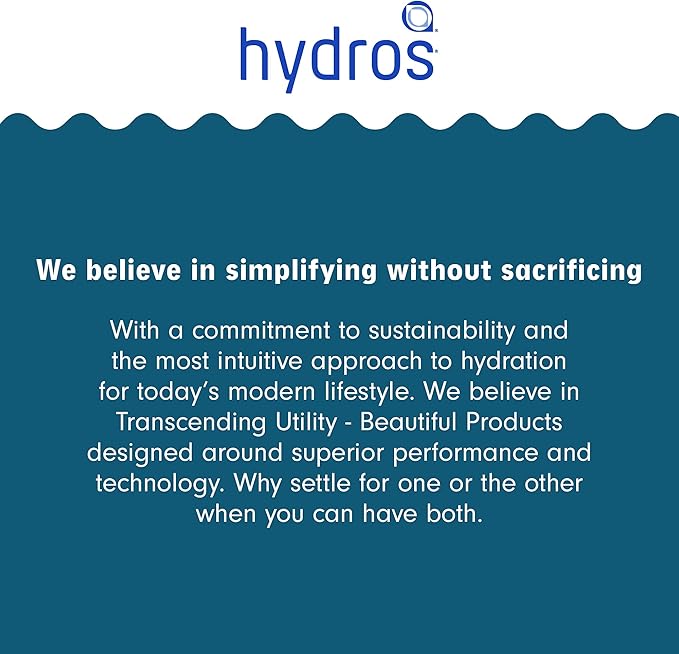 Hydros 64 Ounce Water Filter Pitcher with Patented Fast Flo Tech, 60 Second Quick Fill-Up and BPA-Free Recyclable Filter, Eight Cup Capacity, Grey