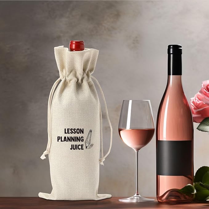 XFW Teacher Wine Bag Teacher Appreciation Gifts for Women Men Farewell Gifts for Coworker Teachers Thank You Gifts from Student Teacher Retirement Gifts Gifts from Student