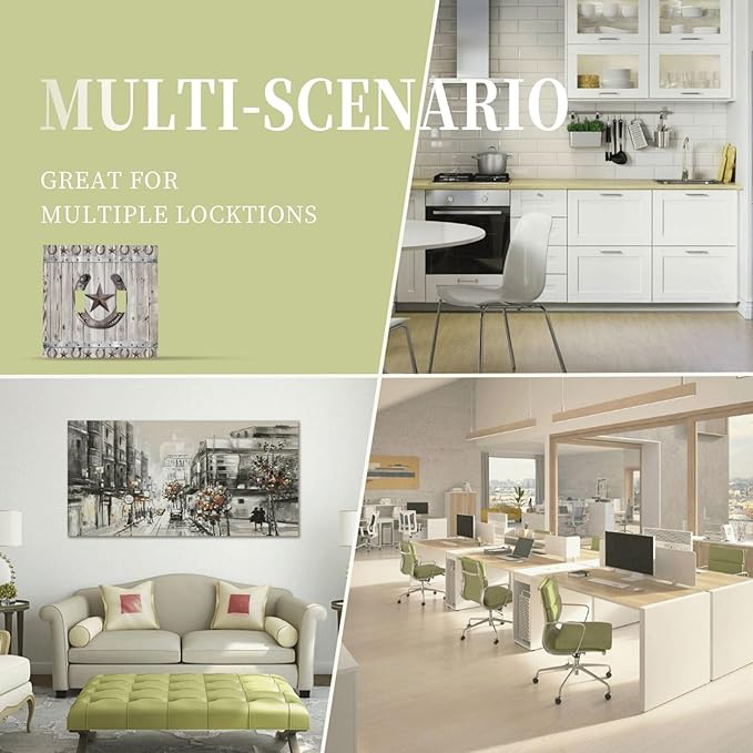 Rustic Western Wood Barn Door Horseshoe Iron Star Double Toggle Light Switch Covers 2 Gang Wall Plate Dual Decorative Switchplate Electrical Faceplate for Farmhouse Country Bedroom Decor