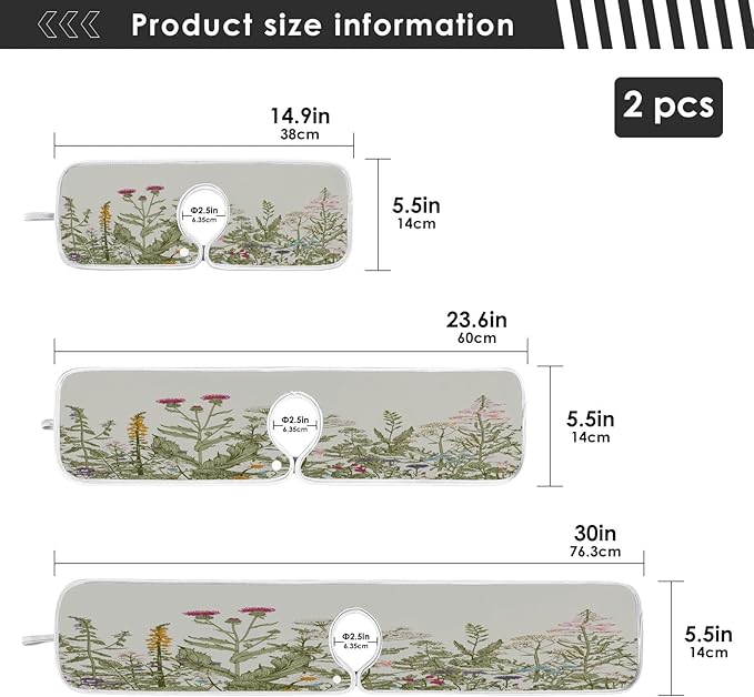 Kitchen Faucet Absorbent Mat Cleaning Pads Herbs Water Splash Guard for Sink Faucet Drip Catcher Thicken Sponge Microfiber Faucet Water Catcher Mat Sink Absorbent Mat for Kitchen 30x5in 2 Pack
