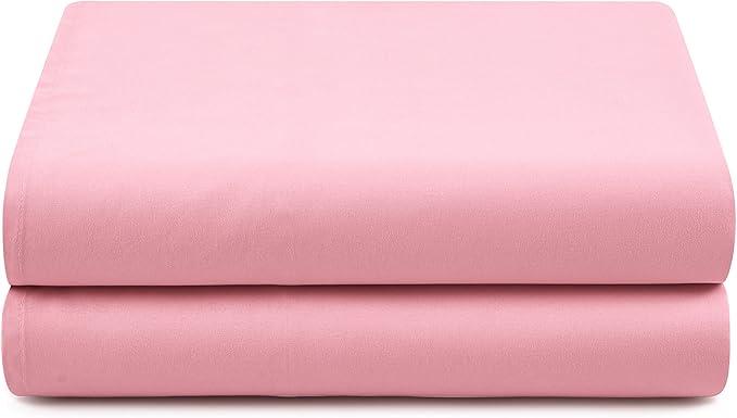 Toddler Pillowcase Set of 2 Pink Microfiber Pillow Cases 14x20 Comfortable Not Shrink Soft Pillow Cases Travel Pillow Cases 14x20 Envelope Style