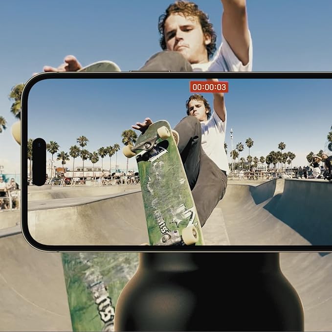 Ringo Insulated Water Bottle - Compatible MagSafe Water Bottle w/Phone Holder - Stainless Steel School Water Bottle w/Magnetic Phone Mount for Kids & Adult-Hot 12H, Cold 24H 360° Rotate - Ivory 24oz