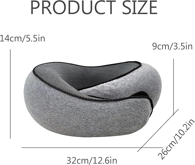 FAGOBYX Travel Pillow,Neck Pillow for Traveling,Airplane Pillow Flight Pillow,360° Travel Neck Pillows for Airplanes,Travel Neck Pillows for Airplanes,Travel Pillow,Neck Pillow (Grey)