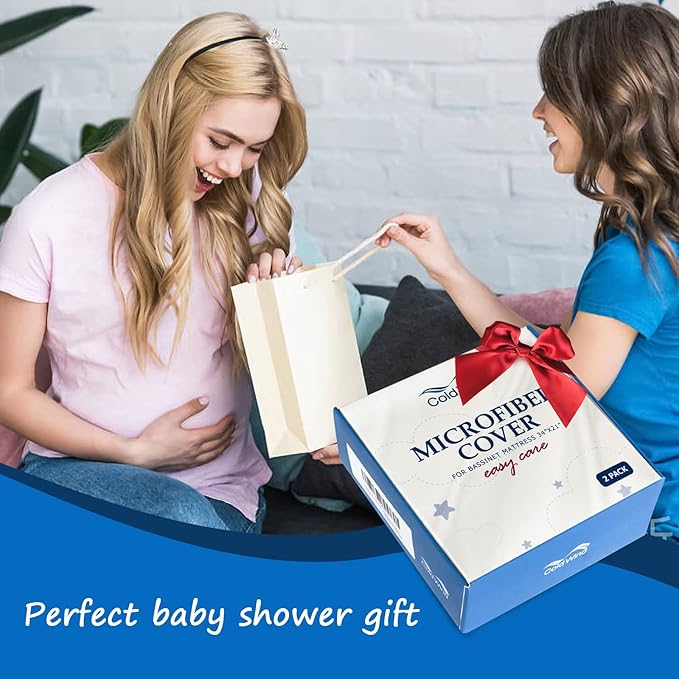 Bedside Sleeper Bassinet Sheets to Fit Mika Micky, Baby Delight, Dream On Me, AMKE, Milliard, MiClassic Bassinet, 2 Pack Soft Breathable Rainbow Rectangle Bassinet Sheet(34"x 21"x 5") for Boys Girls