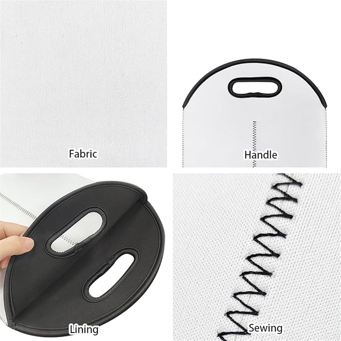 doginthehole Almond Blossom Wine Bag 2 Bottle Wine Carrier Case Reusable Wine Bottle Tote Neoprene Wine Bottle Protective Sleeve Portable Wine Carrying Bag with Handle