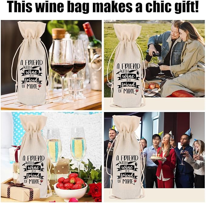 Funny Wine Quotes Wine Bag Wine Tasting Party Supplies for Wine Lovers Women Men Bride Coworker Him Christmas Birthday Wedding Bachelorrette Party Wine Bags