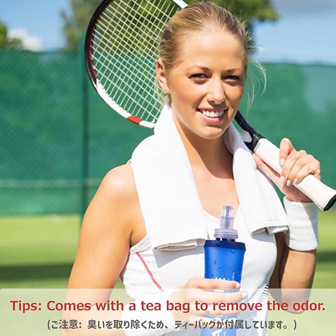 Azarxis TPU Soft Flask Running Collapsible Water Bottles BPA-Free Running Flask 250ml / 500ml for Hydration Pack - Ideal for Running Hiking Cycling Climbing (250ml/8.45oz)