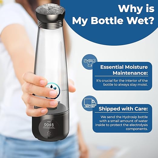 H6 Hydrogen Water Bottle – Hydrogen Water Bottle Generator Up to 3000ppb – Rich Hydrogen-Infused Water – SPE/PEM Technology – Portable Electric Water Ionizer Bottle – Quick Hydrogen Infusion