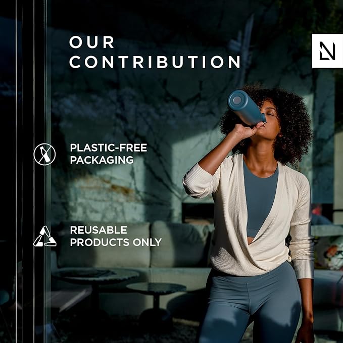 LARS NYSØM Stainless Steel Insulated XL Water Bottle 12oz 17oz 25oz 34oz 51oz | BPA-free Insulated Thermo Flask for Hot and Cold Beverages | Leakproof Large Drinking Bottle (Creamy Peach, 51oz)