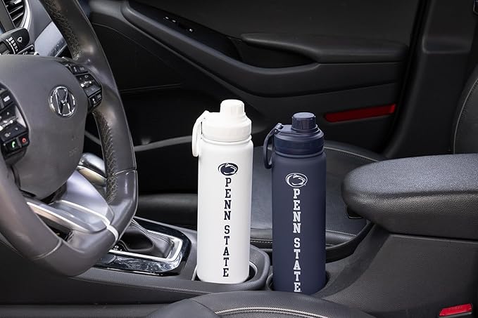 Penn State Water Bottle - Navy Double Walled Stainless Steel 24 oz Keeps Drinks Cold or Hot