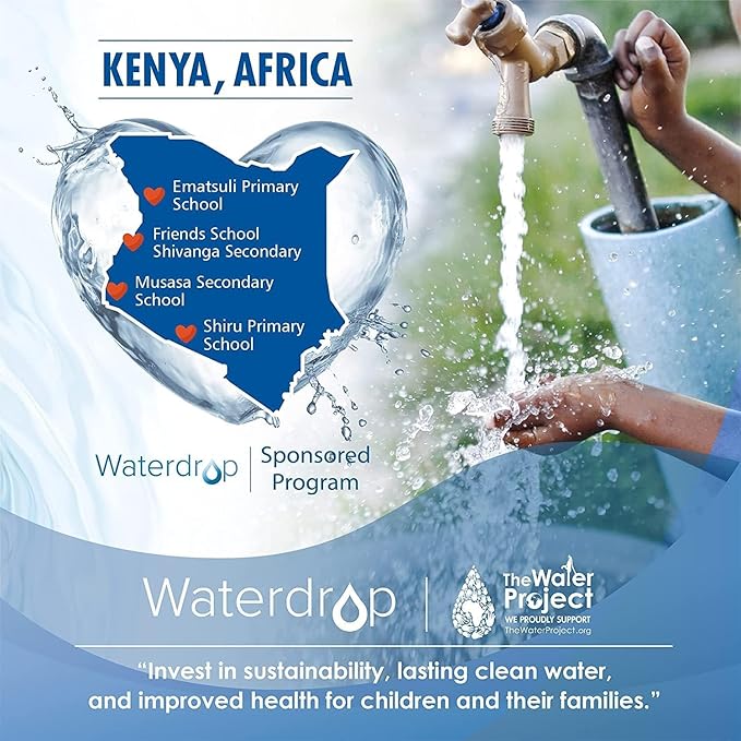 Waterdrop WD-FF-01A Replacement Filter, Faucet Water Filter, Replacement for WD-FC-01, WD-FC-02, WD-FC-06, Reduces Chlorine, Taste and Odor, Last Up to 3 Months (Pack of 1)