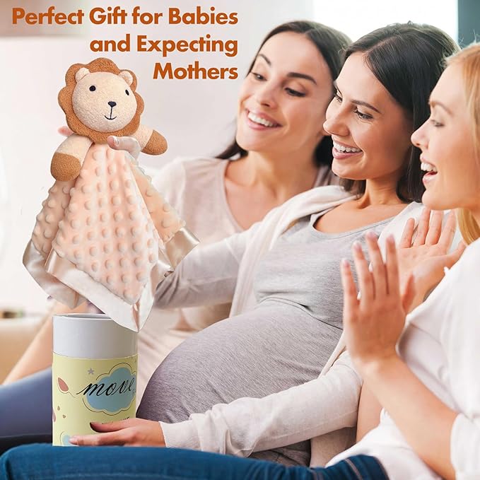 Lion Baby Security Blanket Loveys for Babies Girls, 16" Soft Baby Lovey Blanket, Baby Snuggle Stuffed Animals Blankie, Baby Girls Gifts for Infant and Toddler